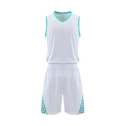 Unisex Sleeveless Basketball Jersey Shorts Set For Sports