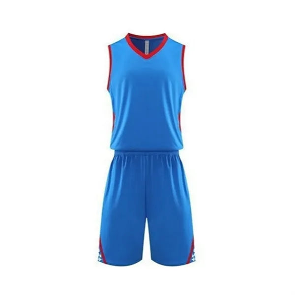 Unisex Sleeveless Basketball Jersey Shorts Set For Sports