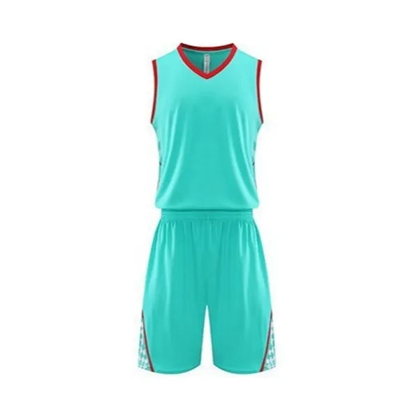 Unisex Sleeveless Basketball Jersey Shorts Set For Sports