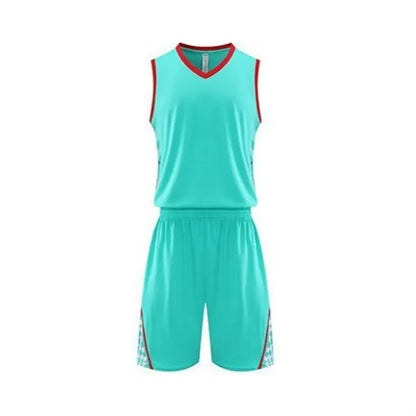 Unisex Sleeveless Basketball Jersey Shorts Set For Sports