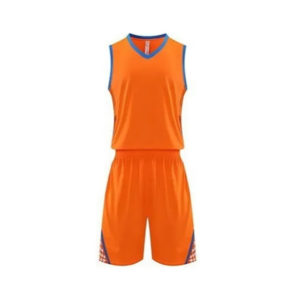 Unisex Sleeveless Basketball Jersey Shorts Set For Sports