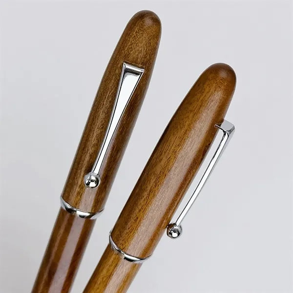 Custom Wooden Fountain Pen Metal Clip  Writing Gift Item