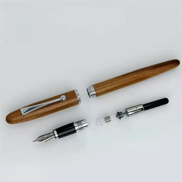 Custom Wooden Fountain Pen Metal Clip  Writing Gift Item