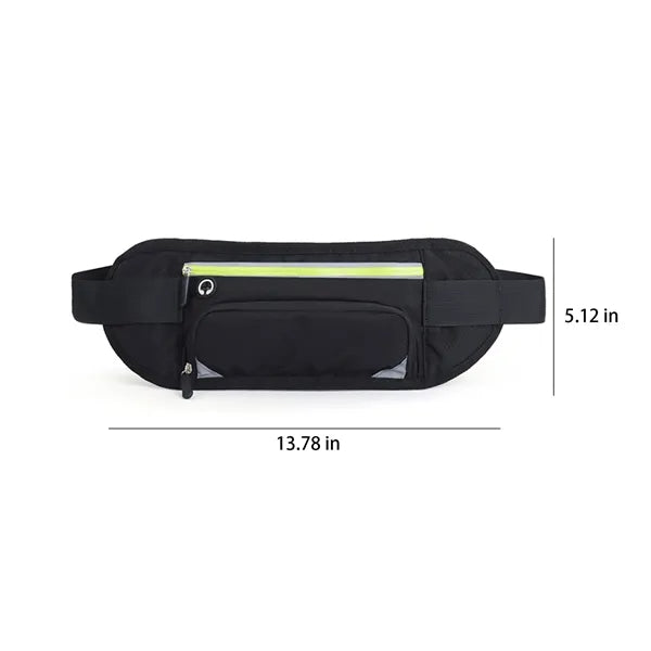 Reflective Running Waist Pack With Bottle Holder For Outdoor