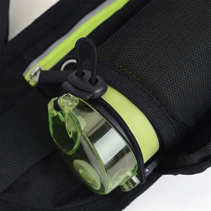 Reflective Running Waist Pack With Bottle Holder For Outdoor