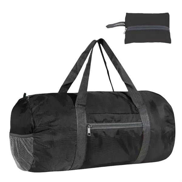 30L Foldable Travel Duffel Bag Zipper Pocket Carry Handles