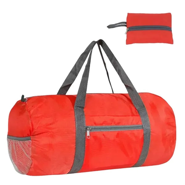30L Foldable Travel Duffel Bag Zipper Pocket Carry Handles