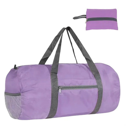 30L Foldable Travel Duffel Bag Zipper Pocket Carry Handles