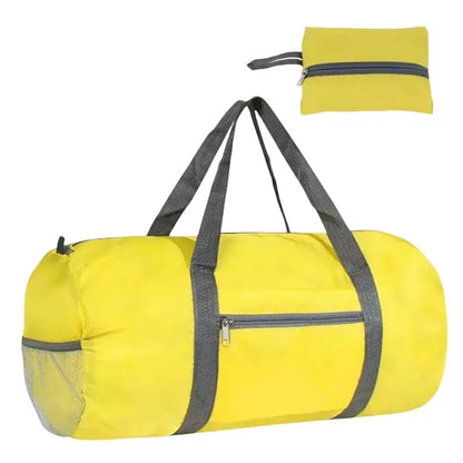 30L Foldable Travel Duffel Bag Zipper Pocket Carry Handles
