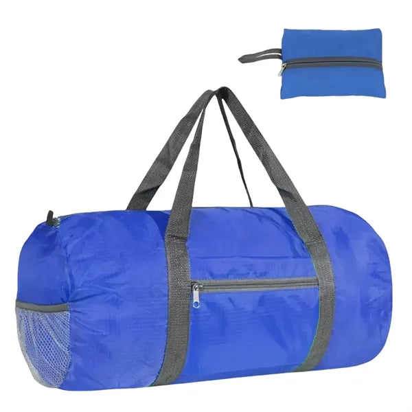 30L Foldable Travel Duffel Bag Zipper Pocket Carry Handles