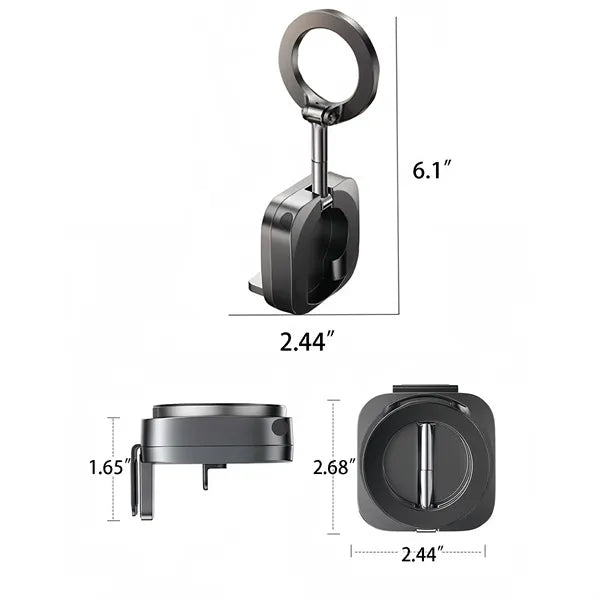 Magnetic Travel Phone Mount Holder Adjustable Clamp Stand