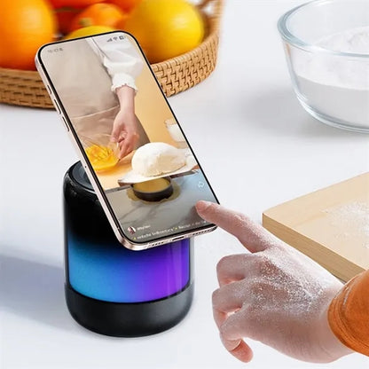 Bluetooth Speaker Magnetic Phone Holder And RGB Night Light