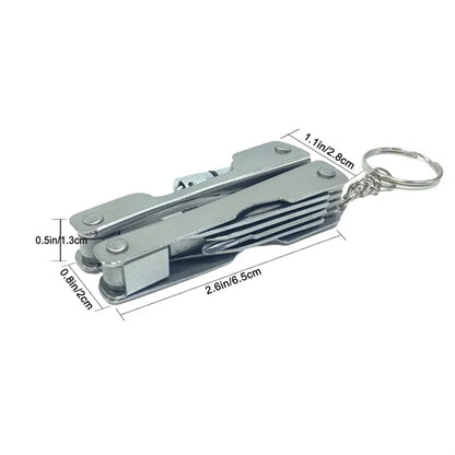 Mini LED Keychain Pliers With Knife Screwdriver Bottle