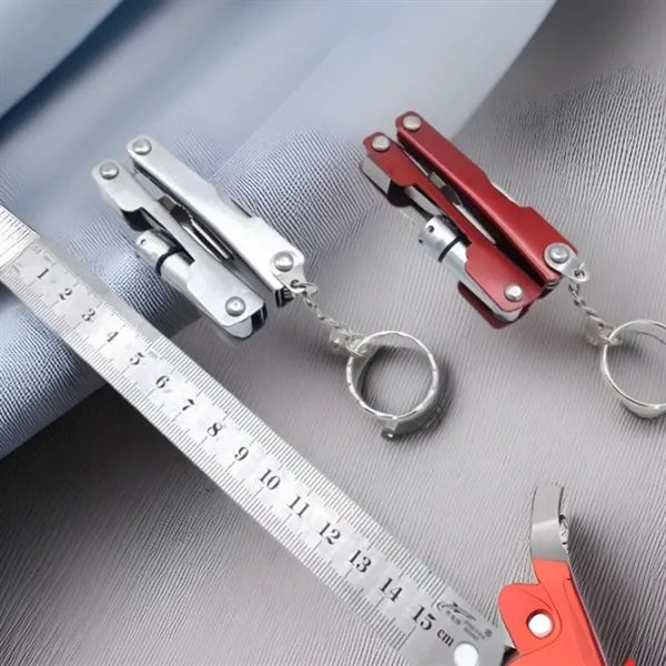 Mini LED Keychain Pliers With Knife Screwdriver Bottle