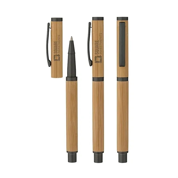 Hana Bamboo Cap-Off Ballpoint Pen