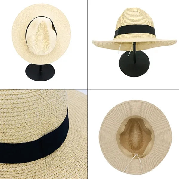 Straw Panama Style Fedora Hat