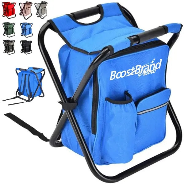 Portable Cooler Stool with Storage Pockets