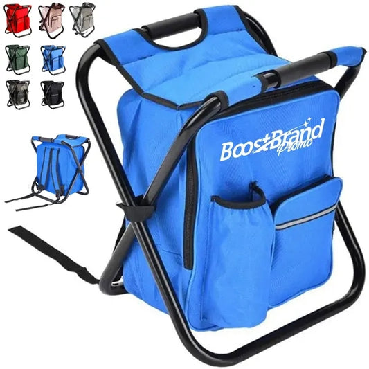 Portable Cooler Stool with Storage Pockets