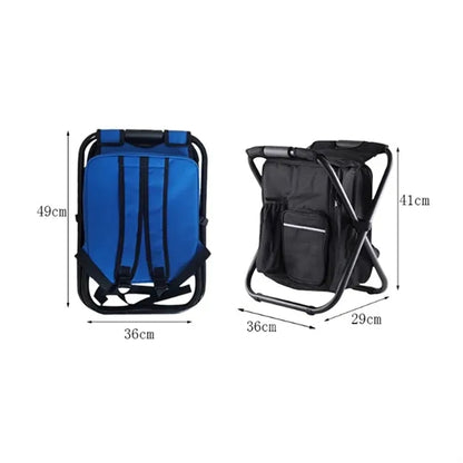 Portable Cooler Stool with Storage Pockets