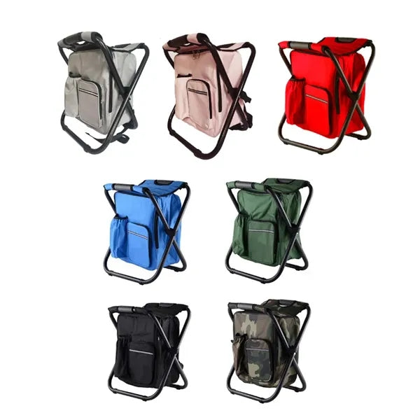 Portable Cooler Stool with Storage Pockets