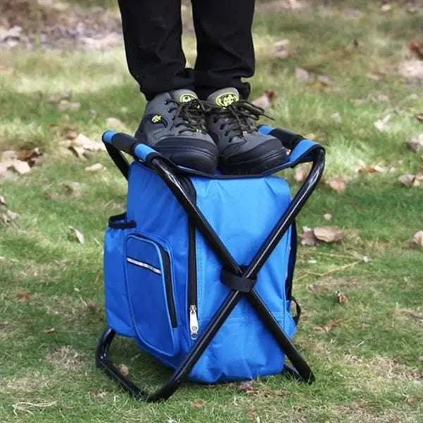 Portable Cooler Stool with Storage Pockets