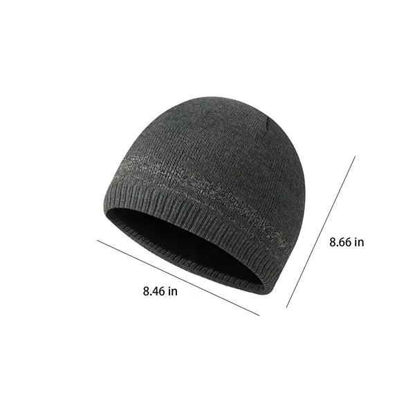 Winter Knit Beanie Hat With Soft Lining For Cold Weather