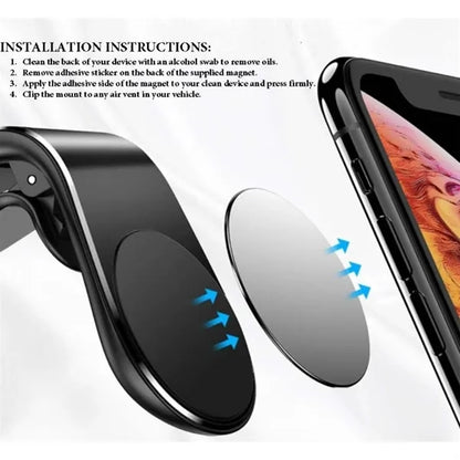 Magnetic Car Air Vent Mount Holder Aluminum Phone Stand