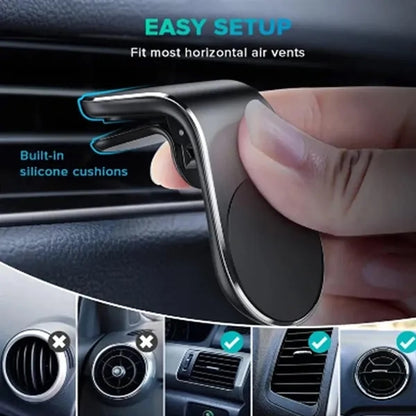 Magnetic Car Air Vent Mount Holder Aluminum Phone Stand