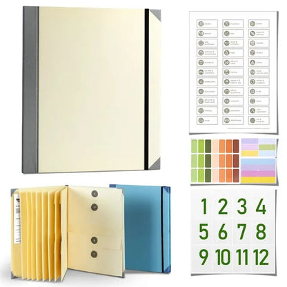 Durable Closure Accordion Pocket File Organizer Folder