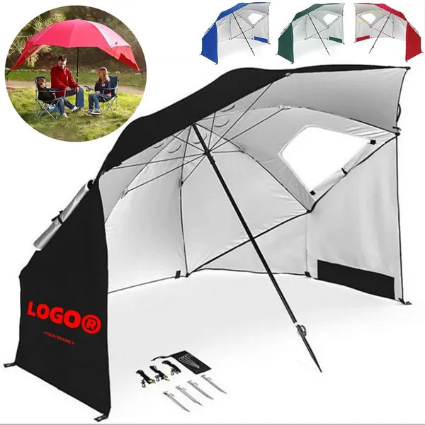 Outdoor Portable UV Protection Beach Umbrella With Window