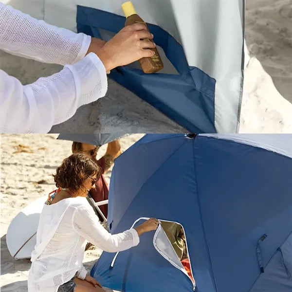Outdoor Portable UV Protection Beach Umbrella With Window