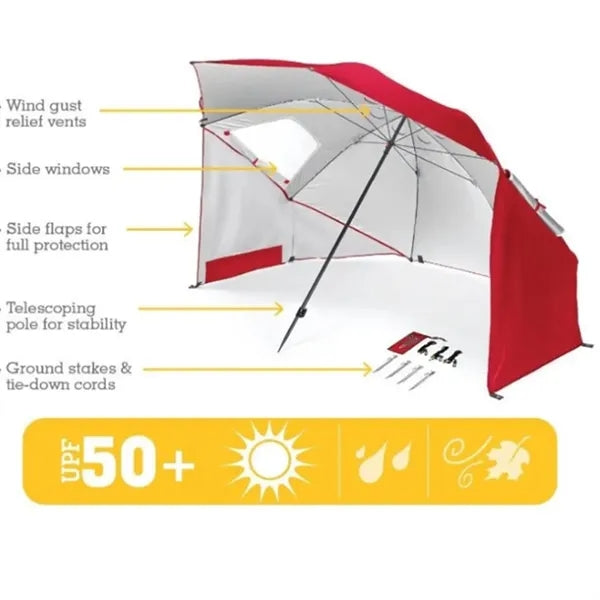 Outdoor Portable UV Protection Beach Umbrella With Window