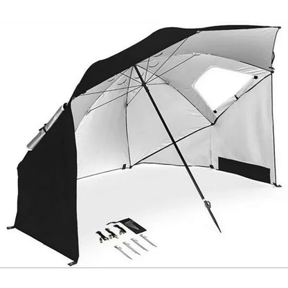 Outdoor Portable UV Protection Beach Umbrella With Window