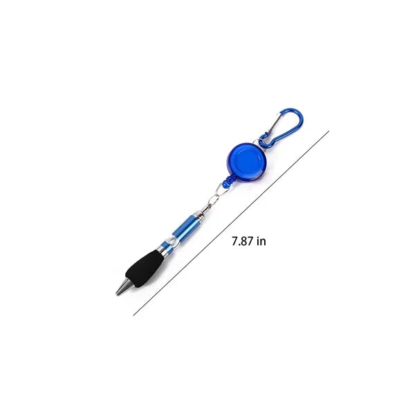 Retractable Metal Pen With Keychain And Carabiner Clip