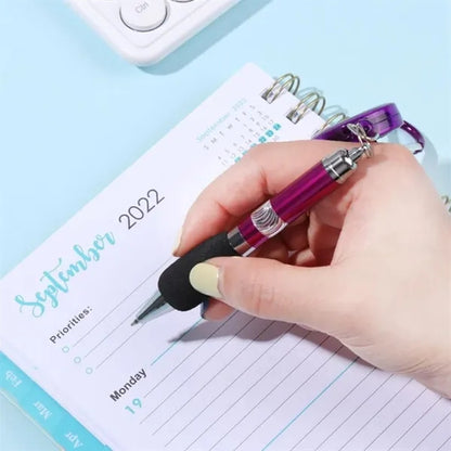 Retractable Metal Pen With Keychain And Carabiner Clip