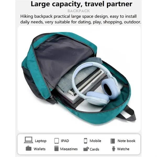Custom Foldable Lightweight Backpack for Travel & School
