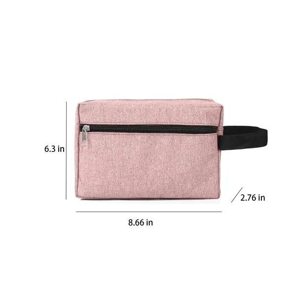 Waterproof Oxford Travel Toiletry Bag With Handle Zipper
