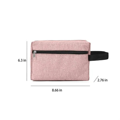 Waterproof Oxford Travel Toiletry Bag With Handle Zipper