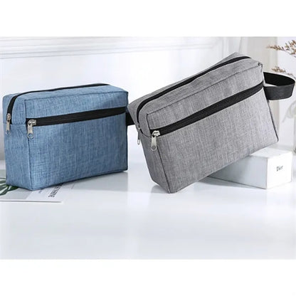 Waterproof Oxford Travel Toiletry Bag With Handle Zipper