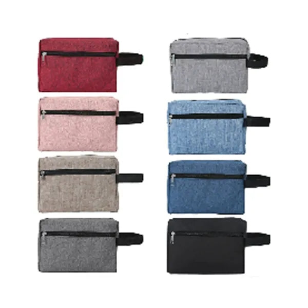 Waterproof Oxford Travel Toiletry Bag With Handle Zipper