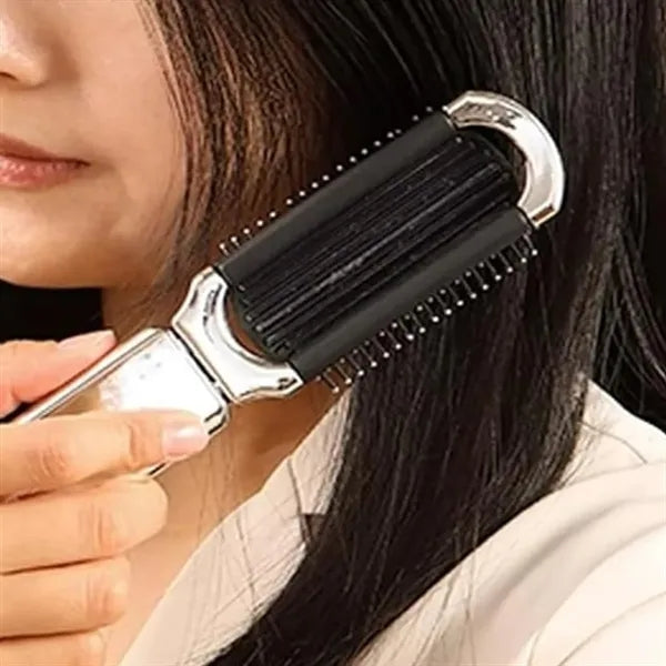 Compact Foldable Travel Hairbrush with Mirror