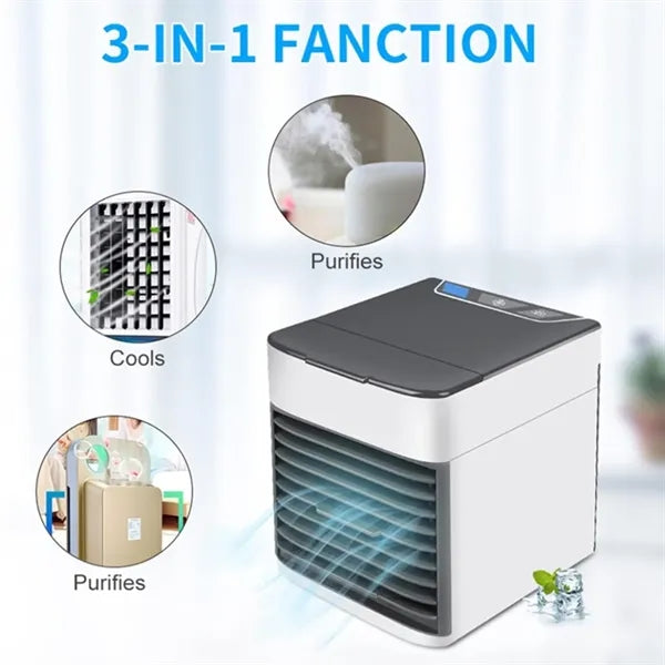 Portable Mini Air Cooler Fan With Humidifier For Desktop