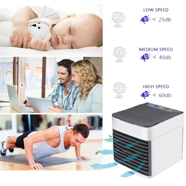 Portable Mini Air Cooler Fan With Humidifier For Desktop