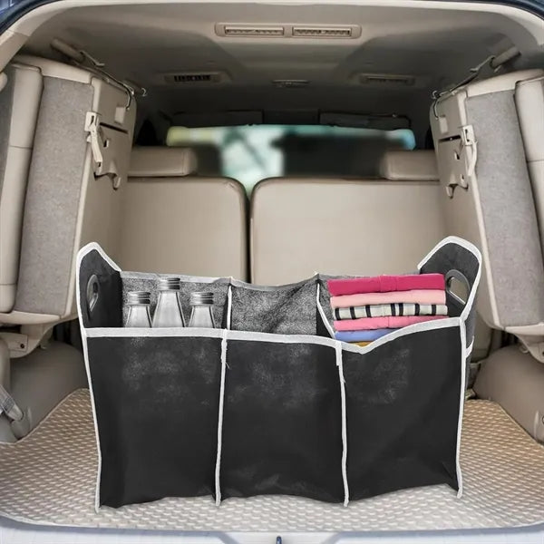 Foldable Multi-Compartment Car Trunk Organizer