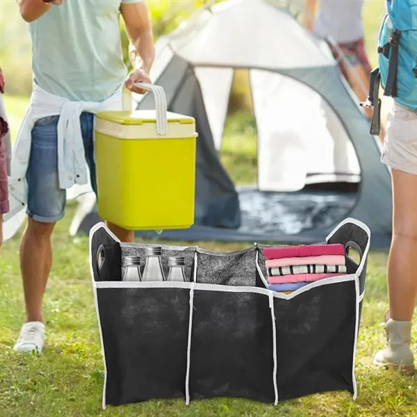 Foldable Multi-Compartment Car Trunk Organizer