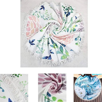 Oversized Round Quick Dry Beach Towel with Tassel