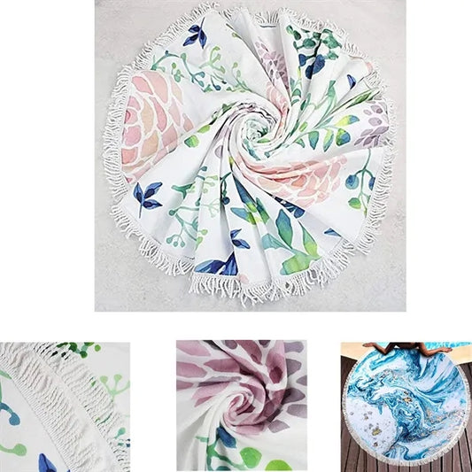 Oversized Round Quick Dry Beach Towel with Tassel