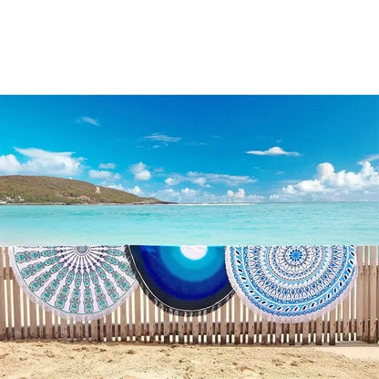 Oversized Round Quick Dry Beach Towel with Tassel