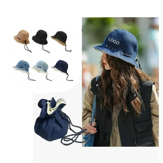 2-in-1 Fisherman Hat with Drawstring Bag Outdoor Gear.