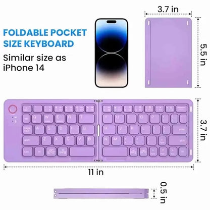 Portable Bluetooth Foldable Keyboard
